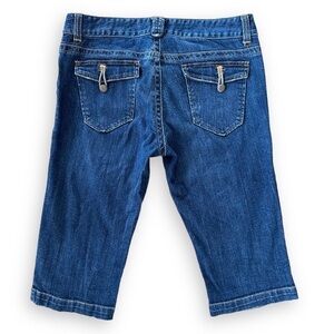 90s Y2K CALVIN KLEIN Button Pocket Vintage Denim Capris